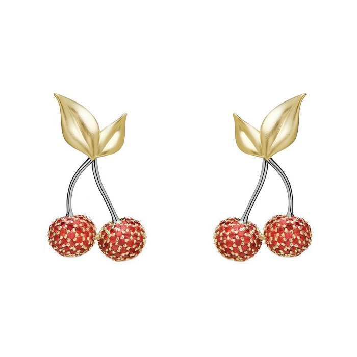 Paul Morelli 18K Yellow Gold Cherry Charm Earrings