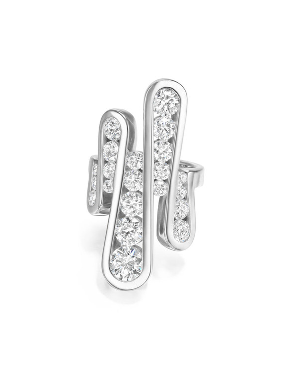 Melissa Kaye 18K White Gold Large Daphne Joy Ring