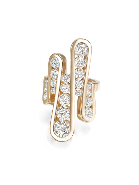 Melissa Kaye 18K Pink Gold Large Daphne Joy Ring