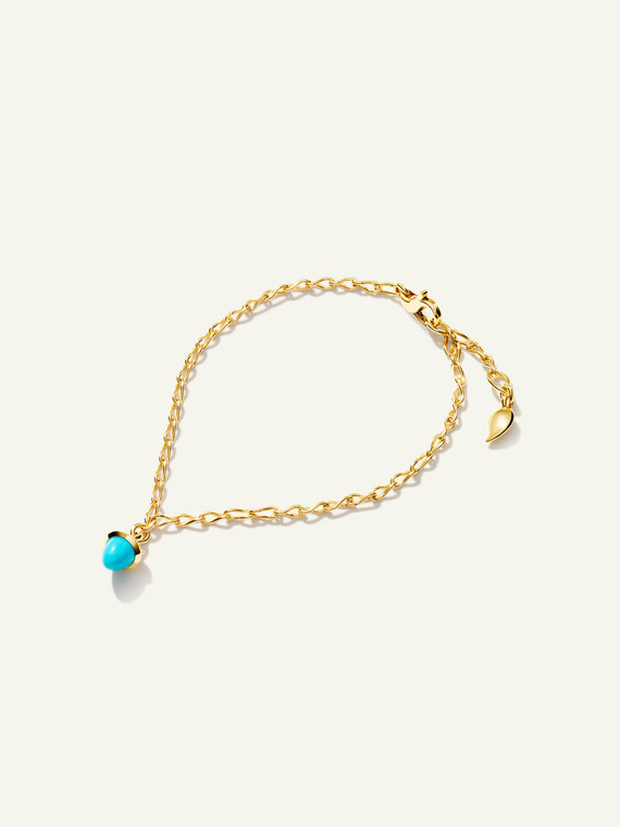 Tamara Comolli MiniMikado 18K Yellow Gold Bracelet with Turquoise