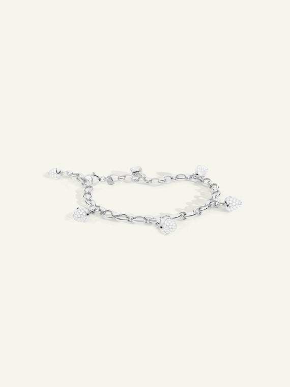 Tamara Comolli Mikado 18K White Gold Charm Bracelet with Diamond Pavé