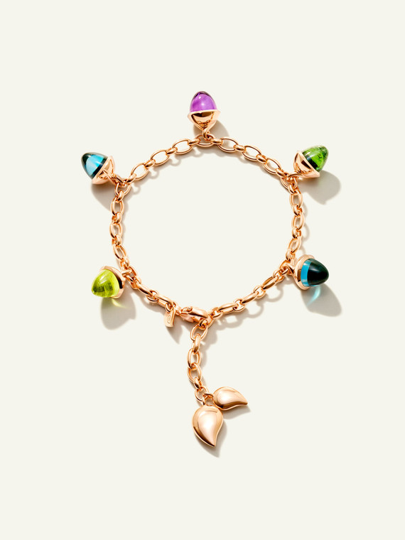 Tamara Comolli Mikado 18K Rose Gold Flamenco Charm Bracelet in 'Aurora'