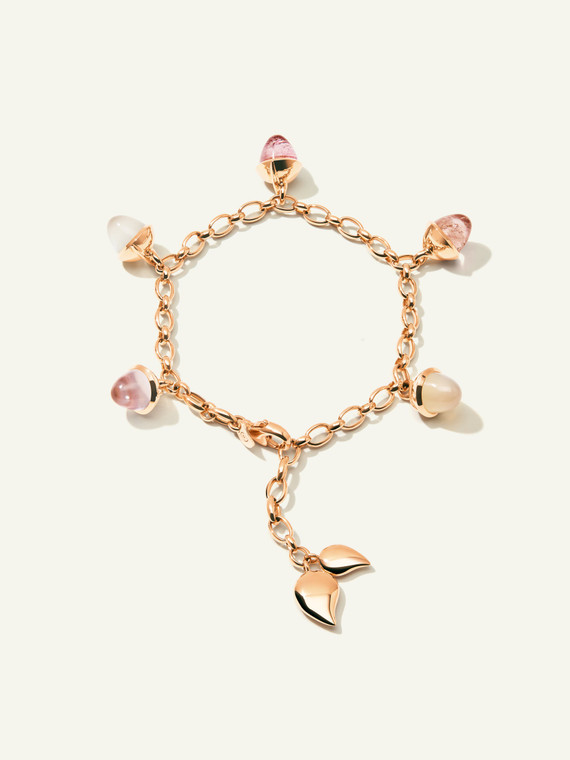 Tamara Comolli Mikado 18K Rose Gold Flamenco Charm Bracelet in 'Blush'