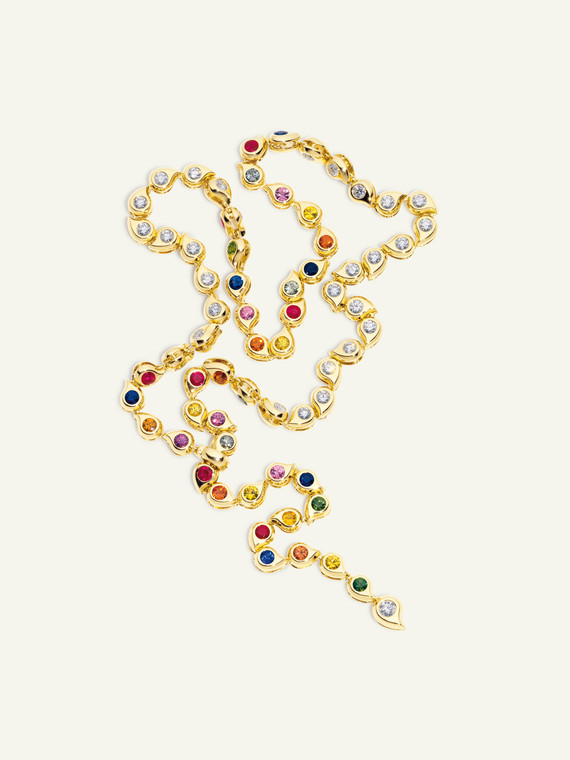 Tamara Comolli Snowflakes 18K Yellow Gold Rivière Collier Necklace in 'Classic'/'Candy'