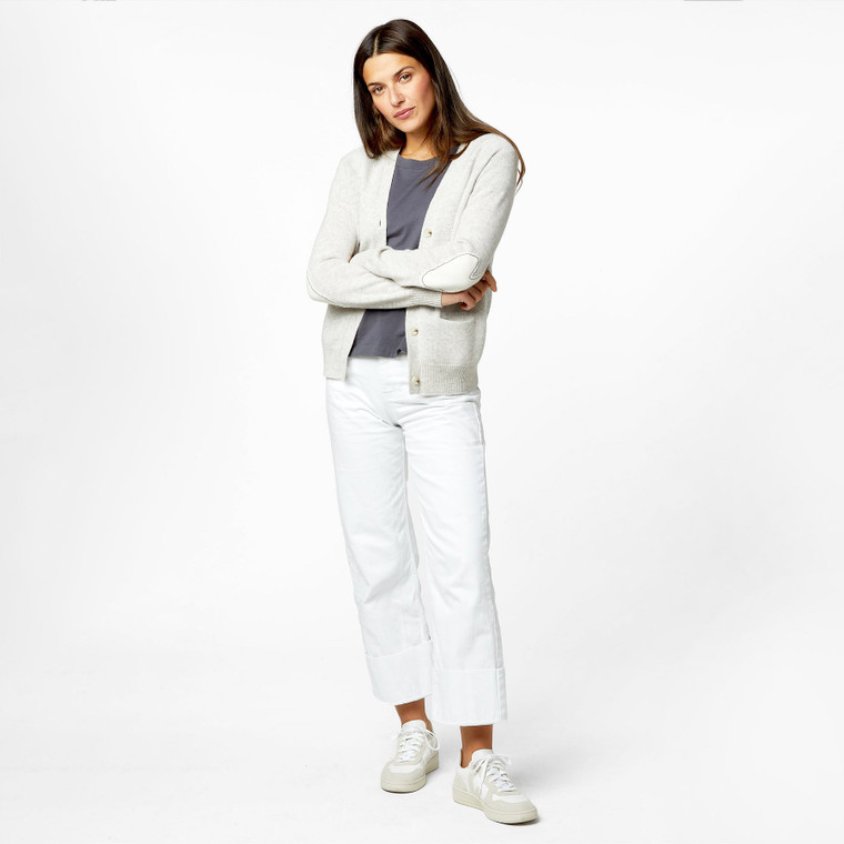 Kerri Rosenthal Willie Cardigan in Silver Fox
