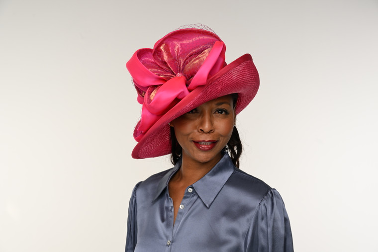 Christine A. Moore Millinery Kathleen Hat in Coral