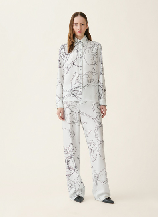 Fabiana Filippi Silk Twill Shirt in White