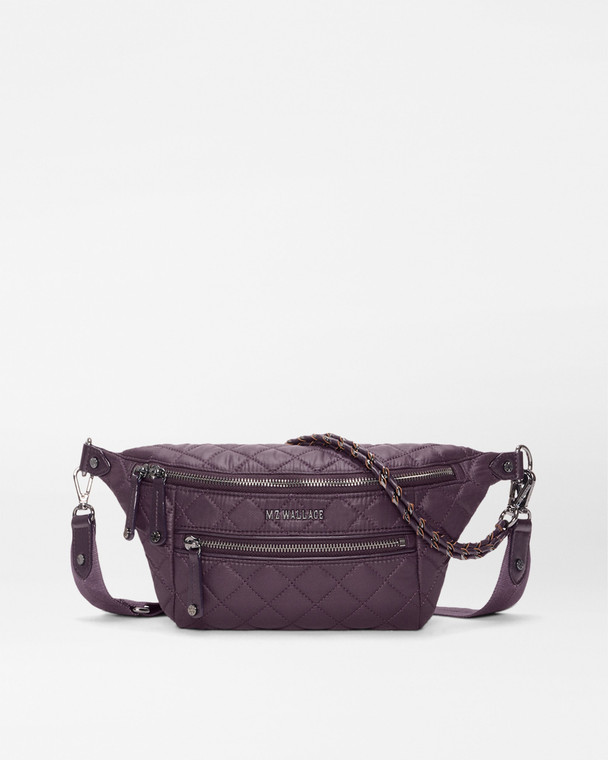 MZ Wallace Small Crosby Crossbody Sling in Raisin