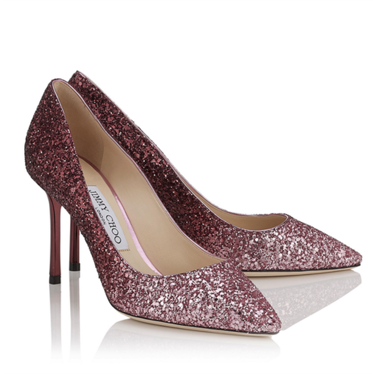 jimmy choo romy pink glitter