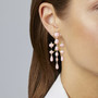 *PRE-ORDER* Paul Morelli 18K Yellow Gold Tiered Dangle Earrings with Pink Coral and Diamonds