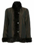 Augustina's 28" Reversible Sheared Mink Jacket in Black, Size X-Small