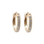 Armenta 14K Rose Gold White Diamond Huggie Hoop Earrings, 13mm