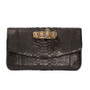 *PRE-ORDER* Armenta Flat Clutch in Black Python with Four Rings