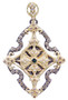 Armenta Open cross Enhancer Pendant with Diamonds