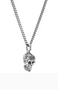  King Baby Studio Men's Small Day of The Dead Skull Pendant with Carved Cross Eyes