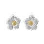 Buccellati Blossoms Vermeil Sterling Silver Gardenia Button Earrings, 2.5cm