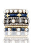 *EXCLUSIVE EVENT* Armenta Blackened Sterling Silver Eternity Pearl Stack Band Ring