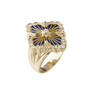 Buccellati 18K Yellow Gold Opera Blu Ring with Diamonds