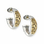 Konstantino Sterling Silver and 18K Gold Large Filigree Hoop Earrings