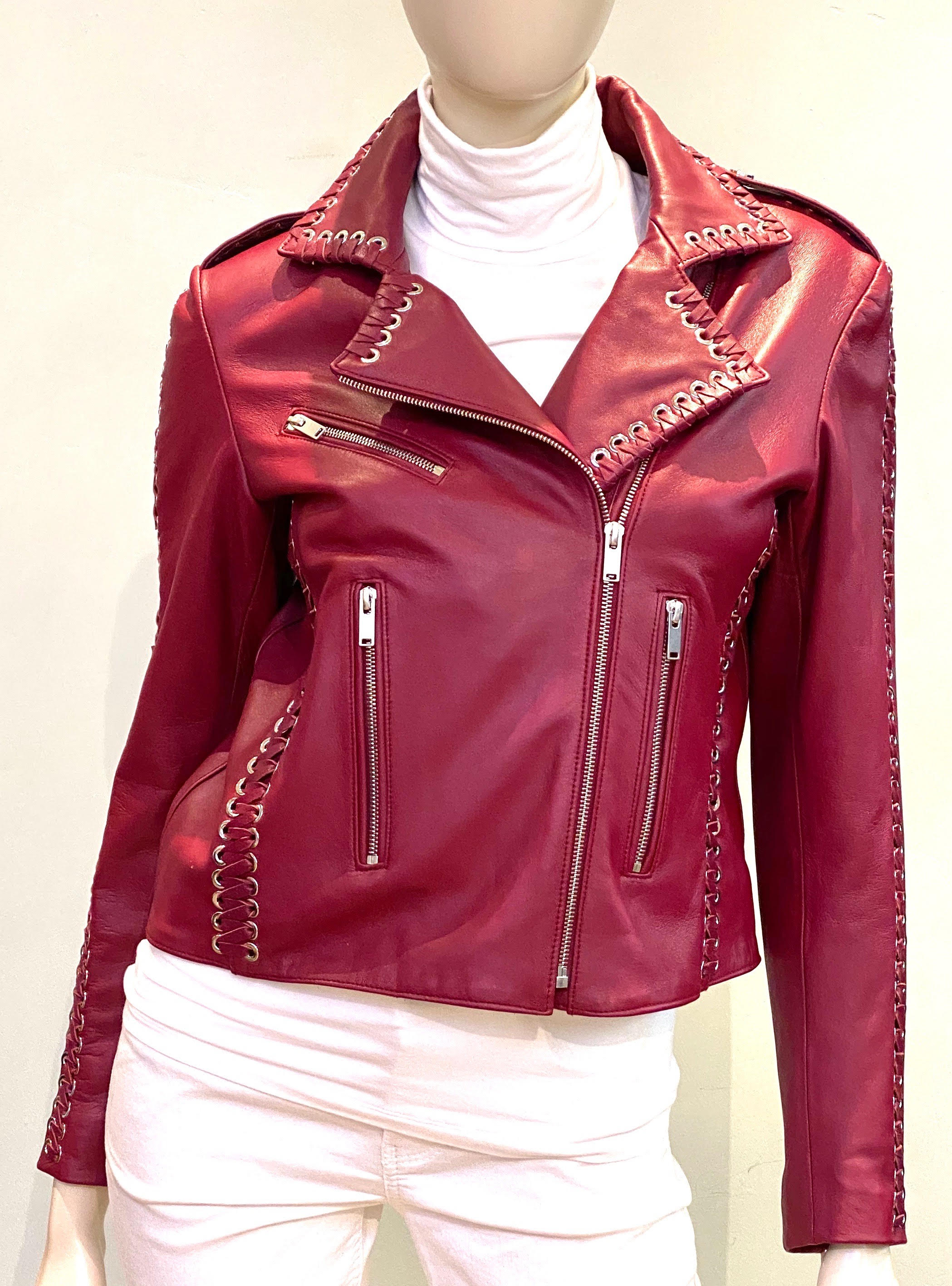 Nour Hammour Whipstitch Moto Leather 