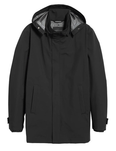 Herno Men's Hooded Car Coat in Black