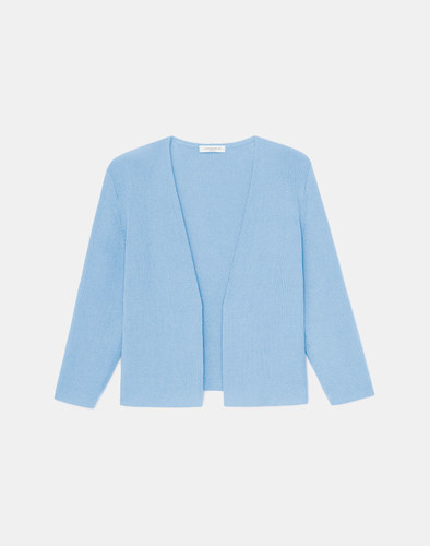 Lafayette 148 New York Finespun Voile Open-Front Cropped Cardigan