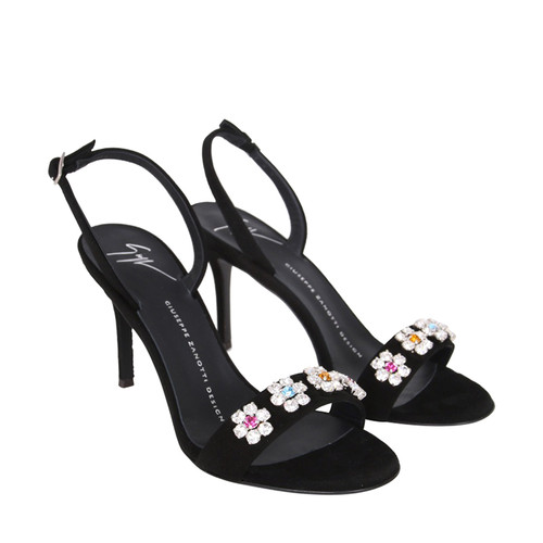 Giuseppe Zanotti Mistico Crystal Floral Sandal (E70121)