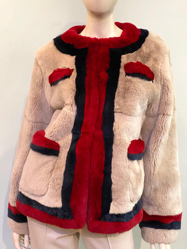 Augustina's Everly Rex Rabbit Fur Jacket