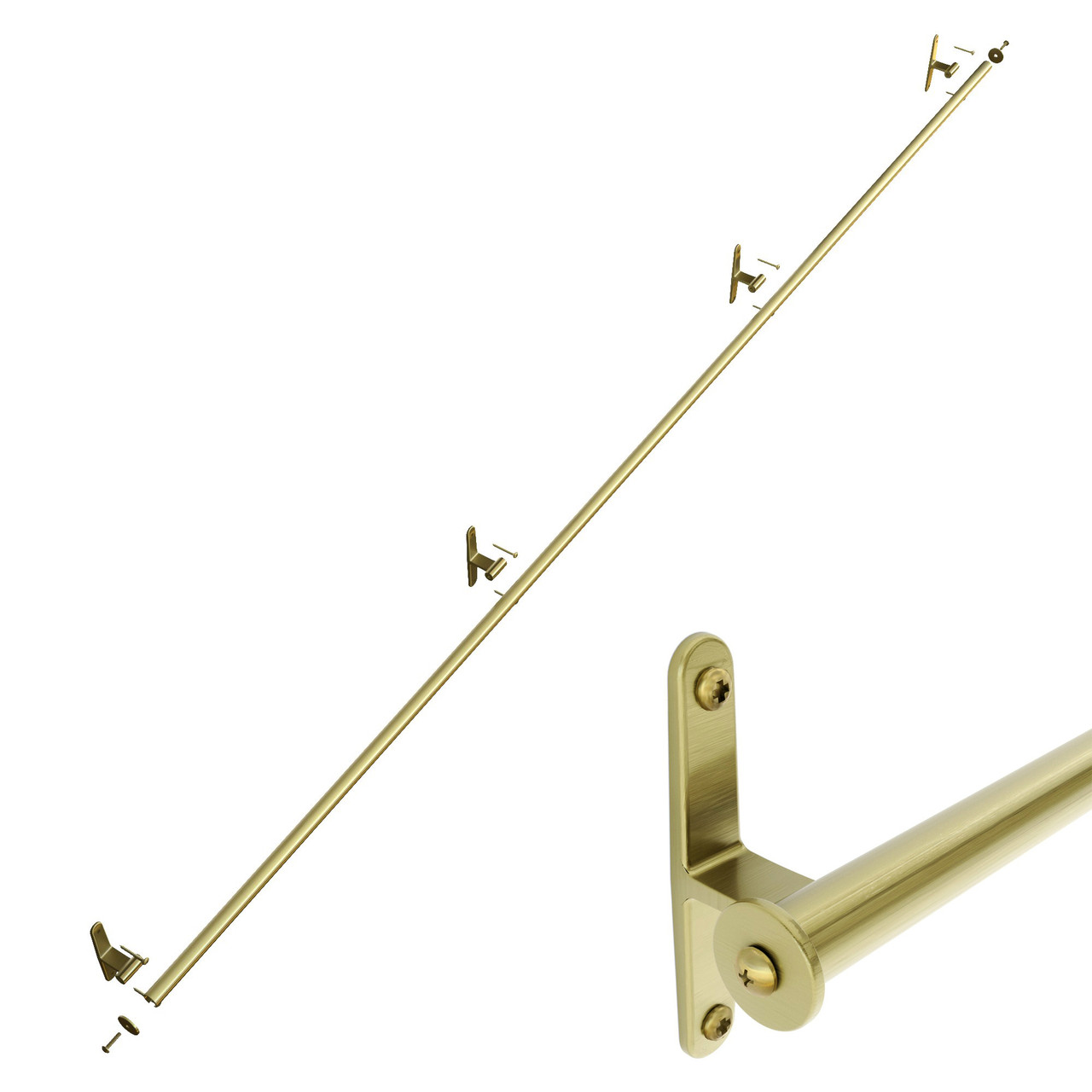 Classic No. 1 Track Kit, 8ft Track with Mounting Brackets and End Caps ...