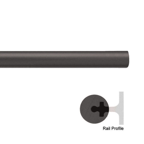 Quiet Glide Track Kit, 6ft, Use with Double Roller, Includes Horizontal Mounting Brackets and End Caps, Oil Rubbed Bronze