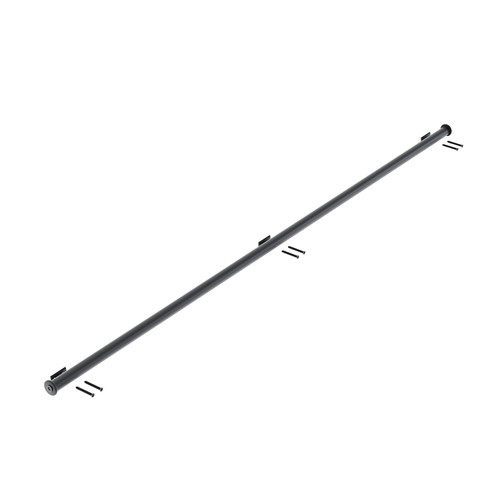 Quiet Glide Track Kit, 6ft, Use with Single Roller, Includes Horizontal Mounting Brackets and End Caps, Black
