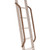 Add-On Wooden Handrail, Walnut, Brushed Satin Brass Fasteners, Prefinished