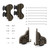 Quiet Glide Ladder Hardware Kit, 20in Wide, Curved Track Roller, Sunburst Wheel, Oil Rubbed Bronze