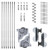 Quiet Glide Ladder Hardware Kit, 20in Wide, Single Roller, Sunburst Braking Wheel, Chrome