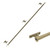 Classic No. 1 Track Kit, 6ft Track with Horizontal Mounting Brackets and End Caps, Antique Brass