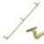 Classic No. 1 Track Kit, 6ft Track with Horizontal Hook Mounting Brackets and End Caps, Satin Brass