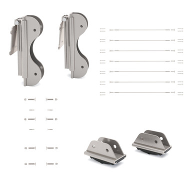 Quiet Glide Ladder Hardware Kit, 20in Wide, Stationary Kit, Non-Skid ...