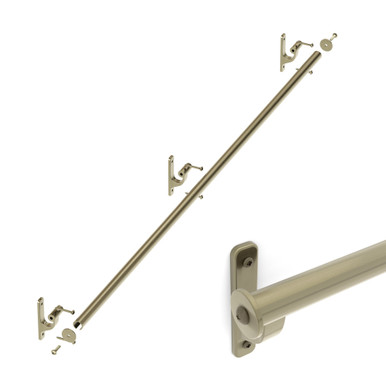 Classic No. 1, Track Kit, 4ft, Use With Single Hook, Includes Vertical ...