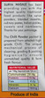 Mirchi Powder Nutritional Value per 100g