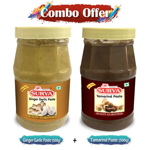 Ginger garlic paste 500g + 
Tamarind paste 500g