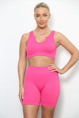 Scoop Neck Top Seamless Activewear Set