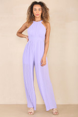 Pleated Halterneck Jumpsuit