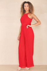 Pleated Halterneck Jumpsuit