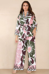 Satin Kimono & Trousers Co-Ord Set