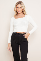 Cropped Long Sleeved Top