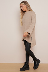 Dip Hem Oversized Knit Jumper