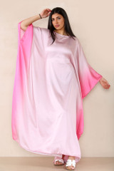 2 Tone Ombre Long Kaftan Abaya Dress