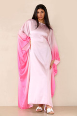 2 Tone Ombre Long Kaftan Abaya Dress