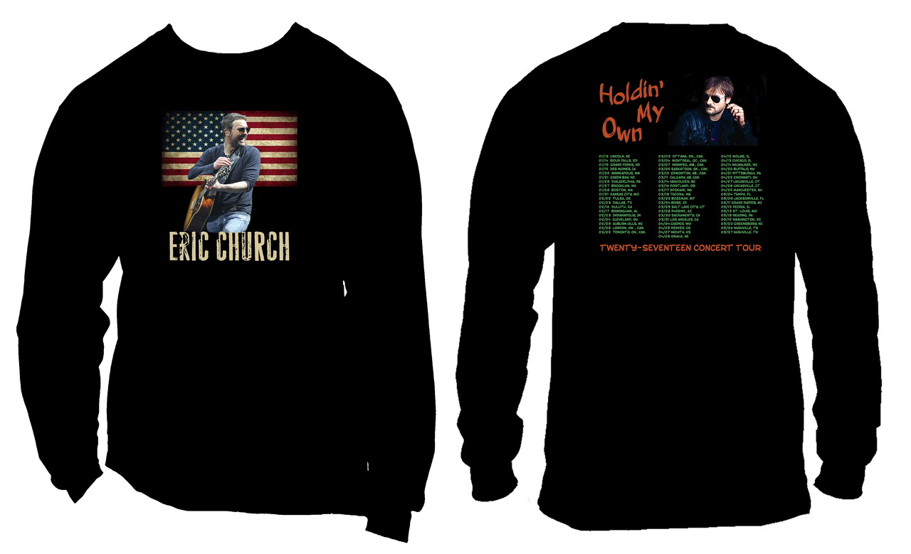 eric church concert t shirts