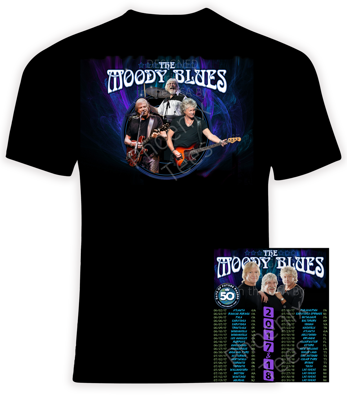 Moody Blues T shirt, 50th Anniversary 